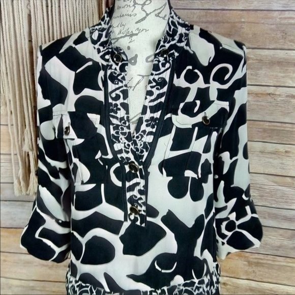 Diane Von Furstenberg | Floral Print Silk Drawstring Cuffed Sleeve Midi Dress - Picture 2 of 8